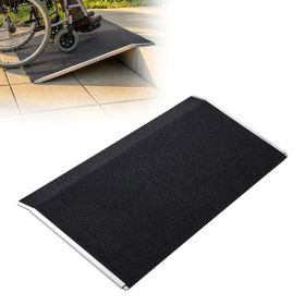 Threshold Ramp for Doorways, 31.9 x 15.4 in, Platform Aluminum Wheelchair Ramp, Non-Slip Door Threshold Ramps, 400 lbs Load Capacity, for Home St