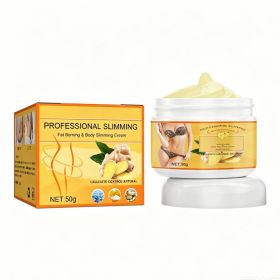 Ginger Slimming Body Cream, Anti-Cellulite Firming Fat Burning Massage Lotion For Shaping Waist, Belly, Thighs, 50g (Option: 1box)