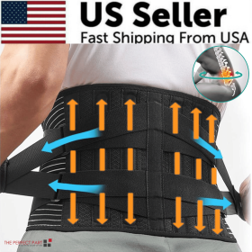 Adjustable Lower Back Brace Lumbar Support Waist Belt for Men Women Pain Relief (size: 2XL)